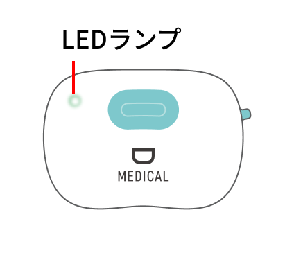 DFree本体のLEDランプが「緑点滅」または「青が点滅」になればOKです